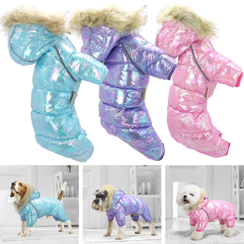 Warm Dog Clothes Winter Thick Fur Pet Puppy Jacket Coat Waterproof Dog Costume Clothing For Small Medium Large Dogs Chihuahua