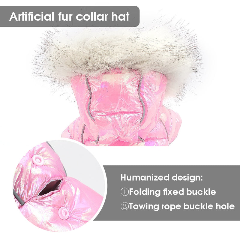 Warm Dog Clothes Winter Thick Fur Pet Puppy Jacket Coat Waterproof Dog Costume Clothing For Small Medium Large Dogs Chihuahua