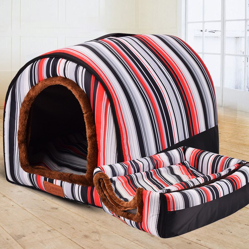 Warm Dog House Foldable Pet bed For large medium dogs beds Travelling Portable Print Stars Warm Soft Pet products