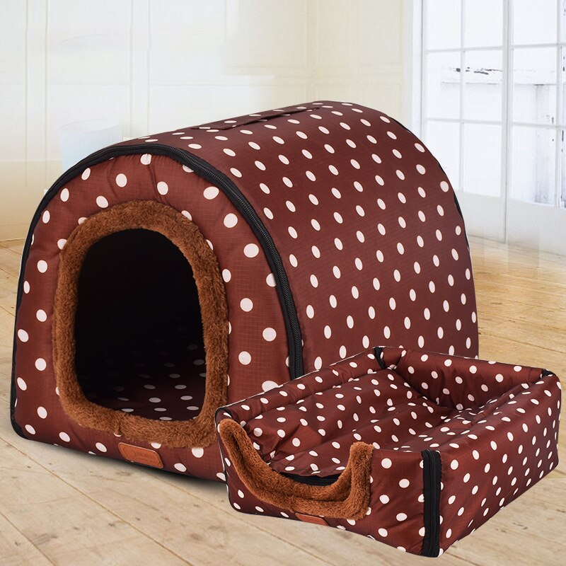 Warm Dog House Foldable Pet bed For large medium dogs beds Travelling Portable Print Stars Warm Soft Pet products