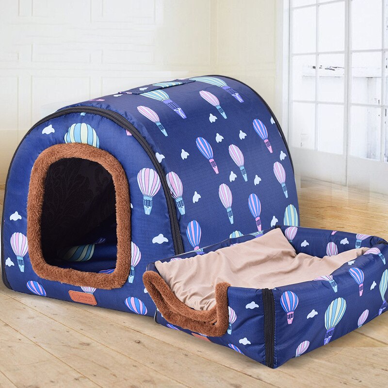 Warm Dog House Foldable Pet bed For large medium dogs beds Travelling Portable Print Stars Warm Soft Pet products