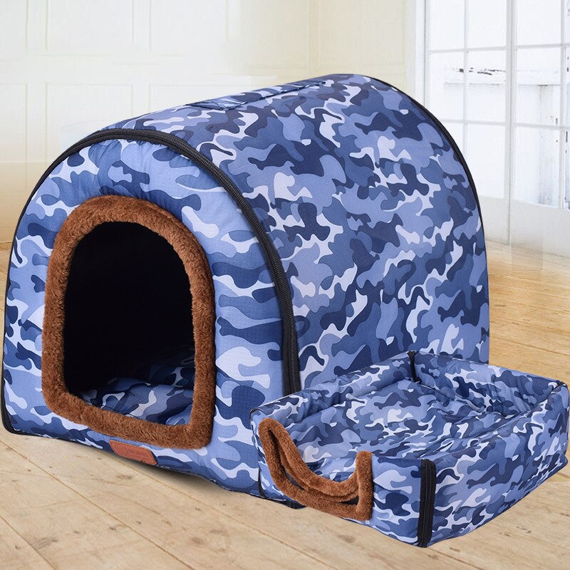 Warm Dog House Foldable Pet bed For large medium dogs beds Travelling Portable Print Stars Warm Soft Pet products