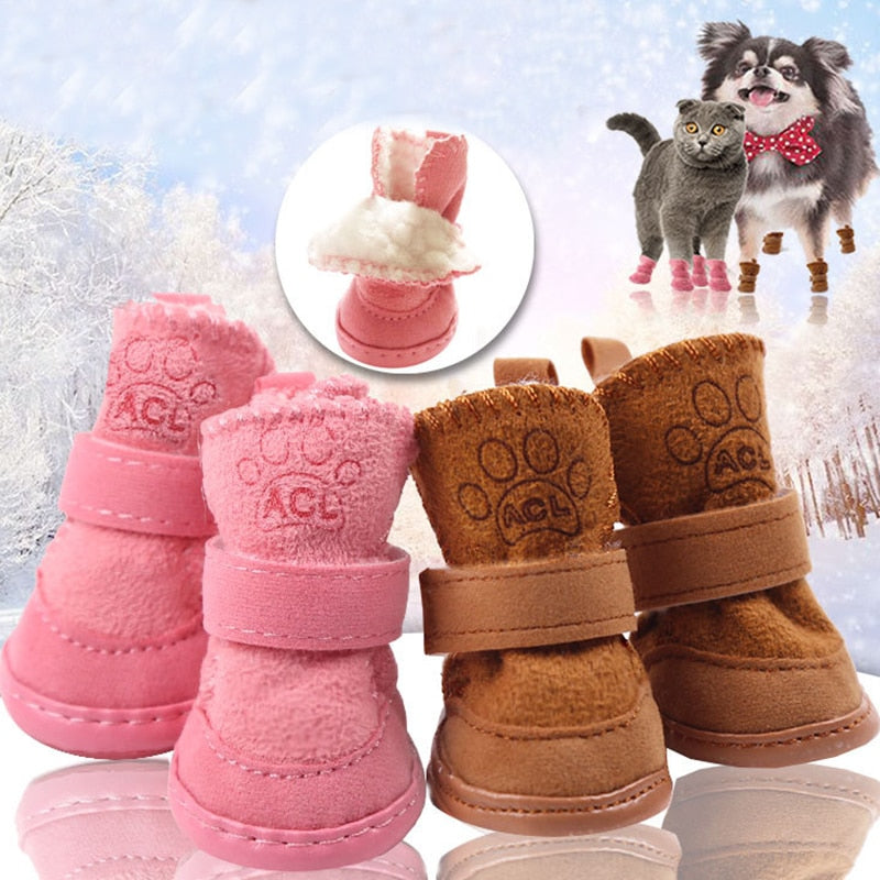 Warm Pet Dog Cat Winter Shoes For Dogs Non-slip Dog Snow Boots Chihuahua Shih Tzu Shoe Zapatos Perro Best Selling 2018 Products