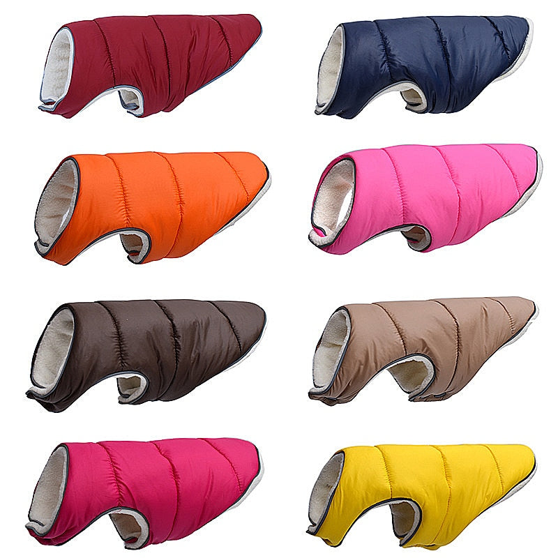 Warm Winter Dog Clothes Reflective Puppy Clothing Vest Comfortable Fleece Pet Jacket Dogs Coat For Small Medium Large Dogs 2020