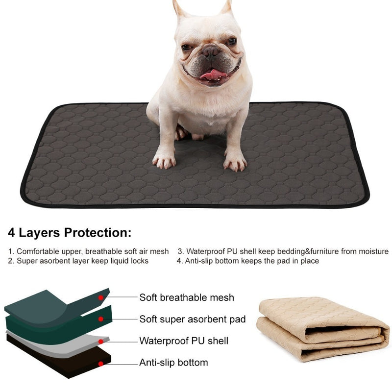 Washable Dog Pet Diaper Mat Urine Absorbent Environment Protect Diaper Mat Waterproof Reusable Training Pad Dog Car Seat Cover