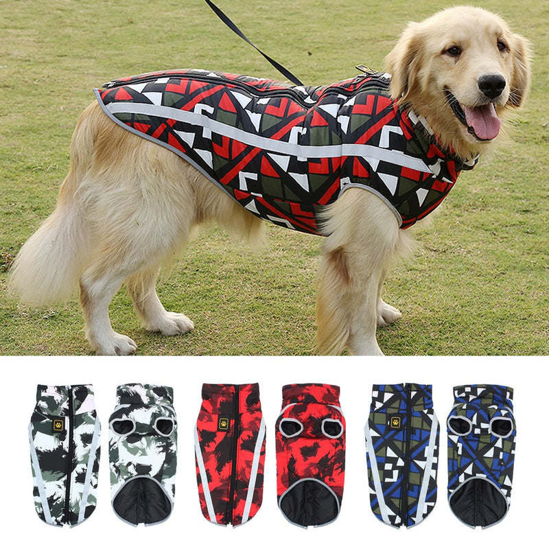 Waterproof Large Dog Jacket Winter Warm Pet Dog Clothes For Small Dogs Puppy Coat Chihuahua Pug Labrador French Bulldog Clothing