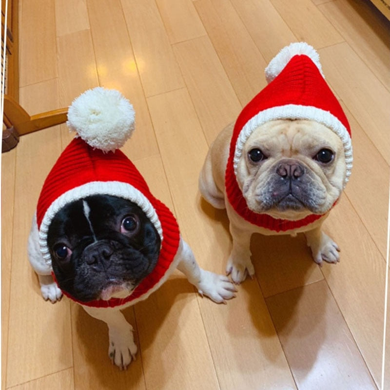 Winter Pet Dog Cap Hat Christmas Warm Small Cat Dog Hats Pug Dog Accessories For Small Medium Large Dogs