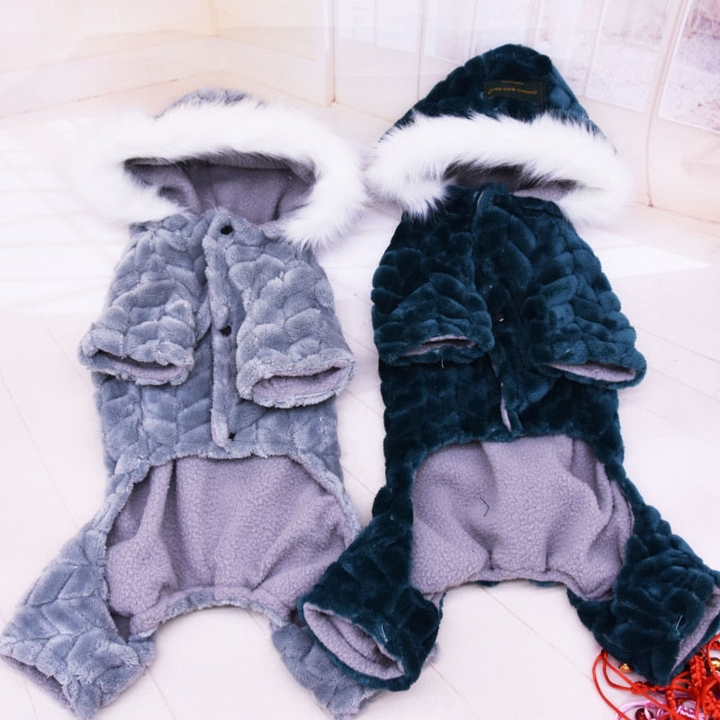 Winter Pet Dog Clothes Warm Dog Coat Jumpsuit Thicken Pet Clothing For  French Bulldog Teddy Dogs Costume Puppy Jackets