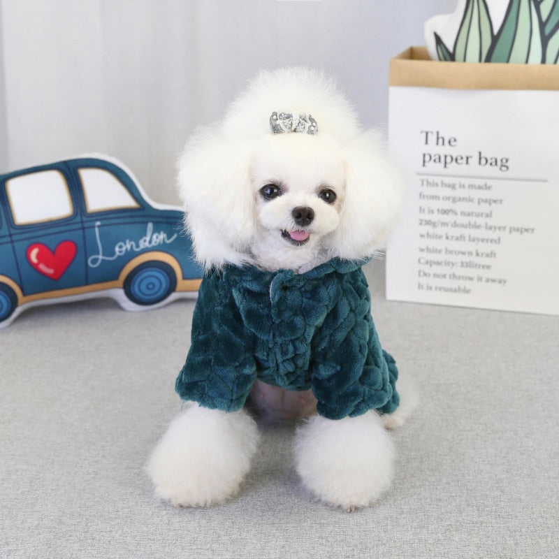 Winter Pet Dog Clothes Warm Dog Coat Jumpsuit Thicken Pet Clothing For  French Bulldog Teddy Dogs Costume Puppy Jackets