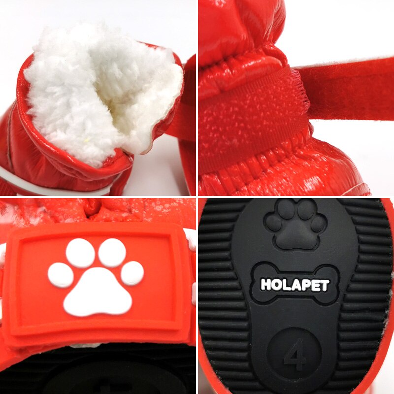 Winter Pet Dog Shoes For Small Dogs Warm Fleece Puppy Pet Shoes Waterproof Dog Snow Boots Chihuahua Yorkie Shoes Pet Products