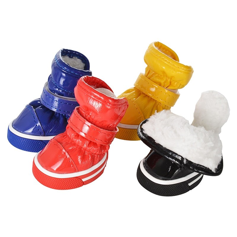 Winter Pet Dog Shoes For Small Dogs Warm Fleece Puppy Pet Shoes Waterproof Dog Snow Boots Chihuahua Yorkie Shoes Pet Products