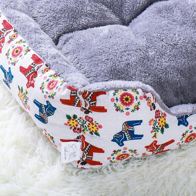 Winter Plush dog beds for medium soft plush dogs pets accessories labrador calming pets accessories for cat Pet bed for cats