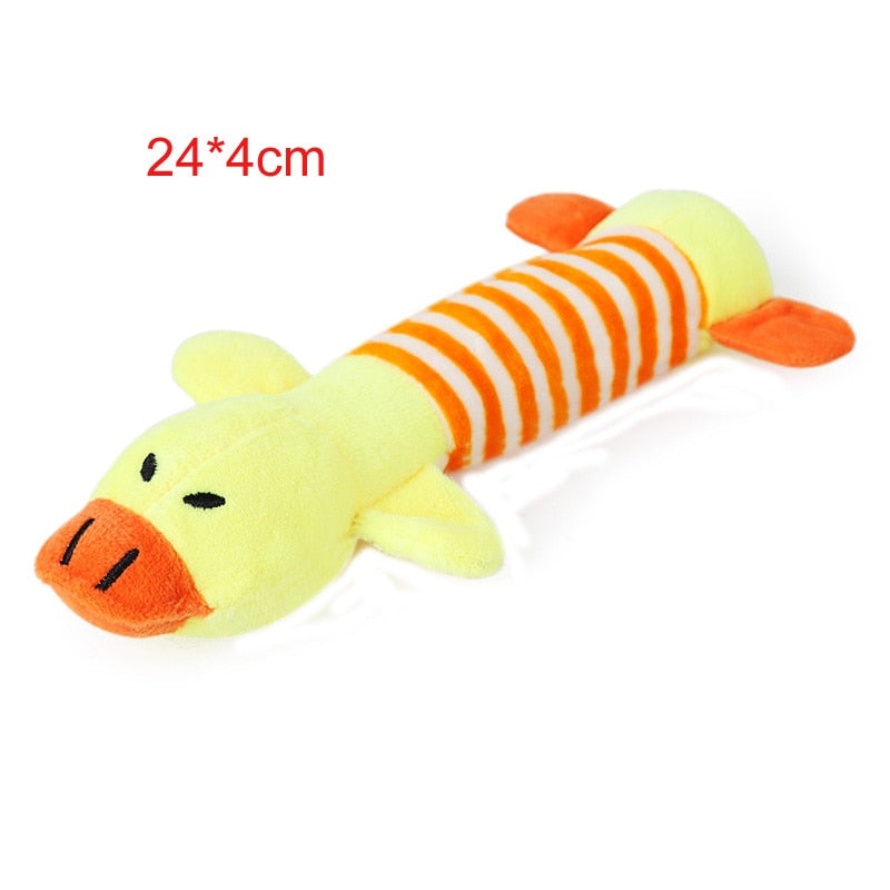 Plush Dog Toys Squeaky Bone Ice Cream Carrot Puppy Chew Interactive Toy