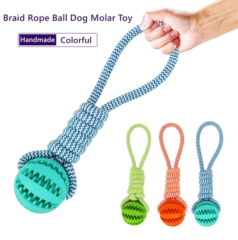 pet Braid Rope Ball toy New Dog Toys Chew Teeth Clean Outdoor Training Fun Playing Rope Ball Toy For Large Small Dog Cat