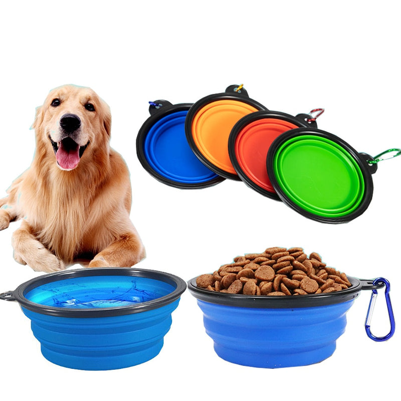 Petgoo Pets Collapsible Travel Bowl with Carabiner ,1L