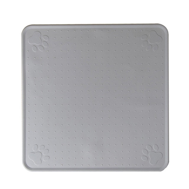 48*27cm Pet Dog Puppy Cat Feeding Mat Pad Silicone Dish Bowl