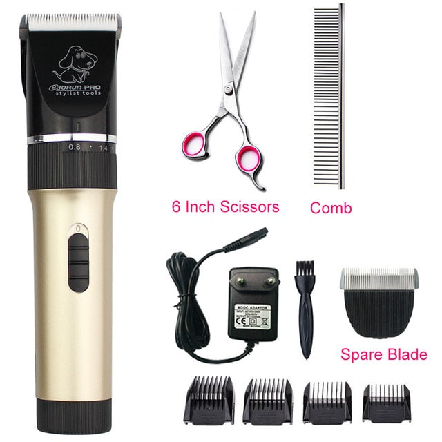 Professional Pet Hair Trimmer Electric Rechargeable Cat Dog Clipper Grooming Cutters Powerful Shaver Machine For Animal 110-240V