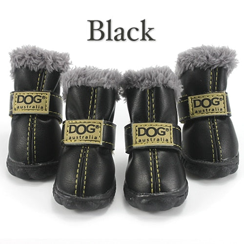 Winter Pet Dog Shoes Warm Snow Boots Waterproof Fur 4Pcs/Set Small Dogs Cotton Non Slip XS For ChiHuaHua Pug Pet Product PETASIA