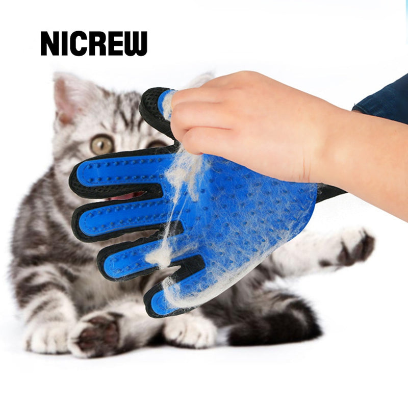 Dog grooming glove for cats wool glove Pet Hair Deshedding Brush Comb Glove For Pet Dog Cleaning Massage Glove For Animal