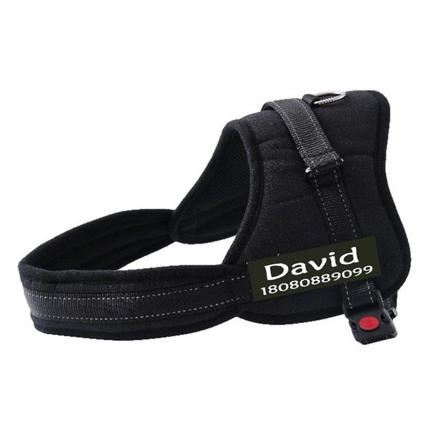 New Fashion Dog Name Harness Costumized Free Name Phone Number Medium Large Big Dog Pet Personalized Harness