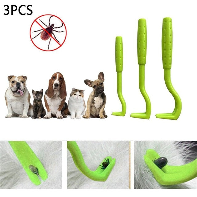 3PCS Pet Flea Remover Tool Scratching Hook Remover Cat Dog Grooming Comb Supplies