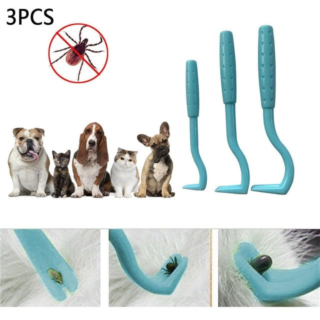 3PCS Pet Flea Remover Tool Scratching Hook Remover Cat Dog Grooming Comb Supplies