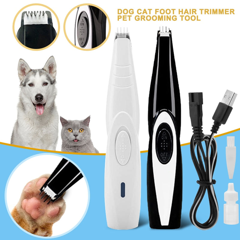 Pet Grooming Machine Dog Cat Hair Trimmer Electrical USB Rechargeable Pets Clippers Nail Grinding & Hair Trimmer & Foot Hair