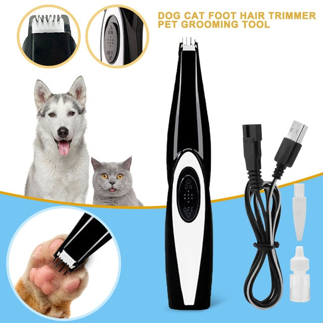 Pet Grooming Machine Dog Cat Hair Trimmer Electrical USB Rechargeable Pets Clippers Nail Grinding & Hair Trimmer & Foot Hair