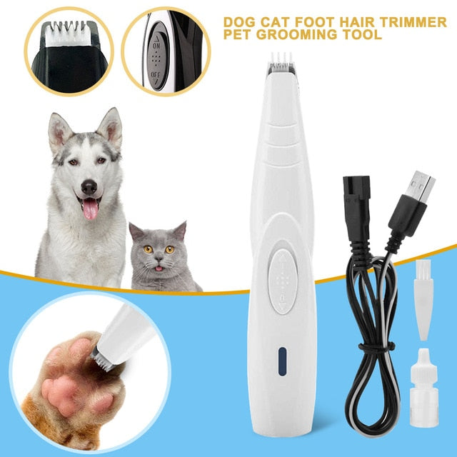 Pet Grooming Machine Dog Cat Hair Trimmer Electrical USB Rechargeable Pets Clippers Nail Grinding & Hair Trimmer & Foot Hair