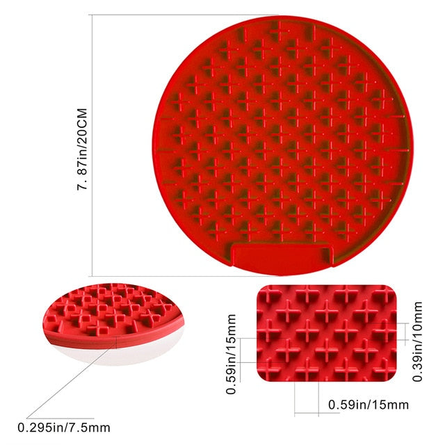 Mat For Dogs Cats Slow Food Bowls New Pet Dog Feeding Food Bowl Silicone Dog Feeding Lick Pad Dog Slow Feeder Treat Dispensing