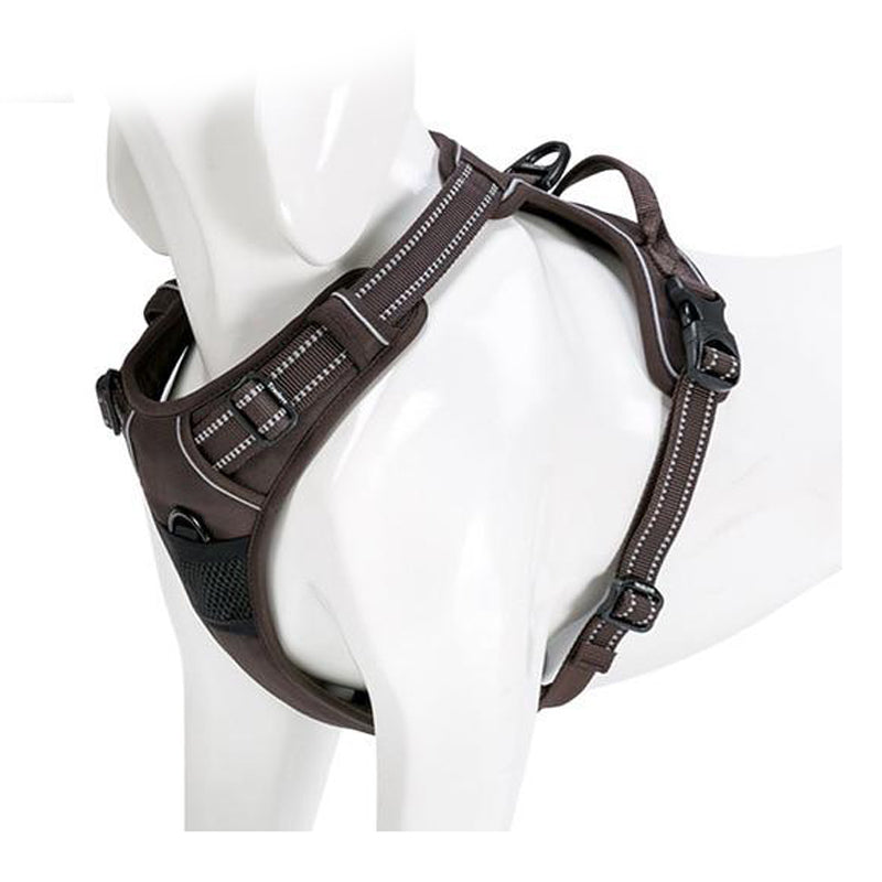 Reflective Nylon Large Pet Dog Harness All Weather Service Dog Ves Padded Adjustable Safety Vehicular Lead For Dogs Pet