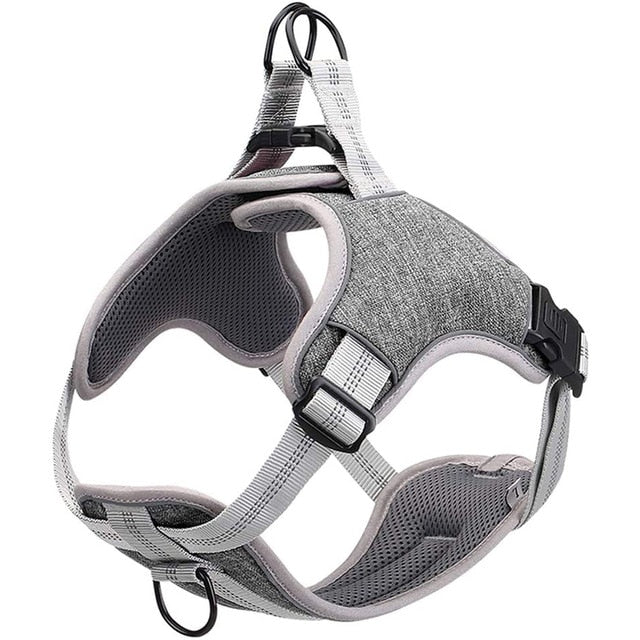 Reflective No Pull Dog Harness Adjustable Soft Mesh Padded Pet Vest For Small Medium Large Dogs Easy To Put On Take Off