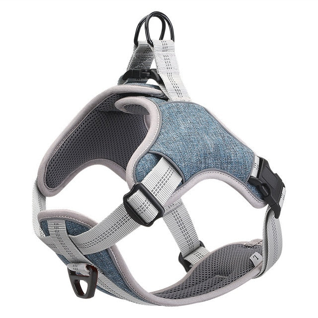 Reflective No Pull Dog Harness Adjustable Soft Mesh Padded Pet Vest For Small Medium Large Dogs Easy To Put On Take Off