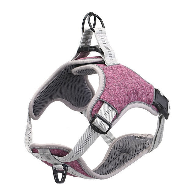 Reflective No Pull Dog Harness Adjustable Soft Mesh Padded Pet Vest For Small Medium Large Dogs Easy To Put On Take Off