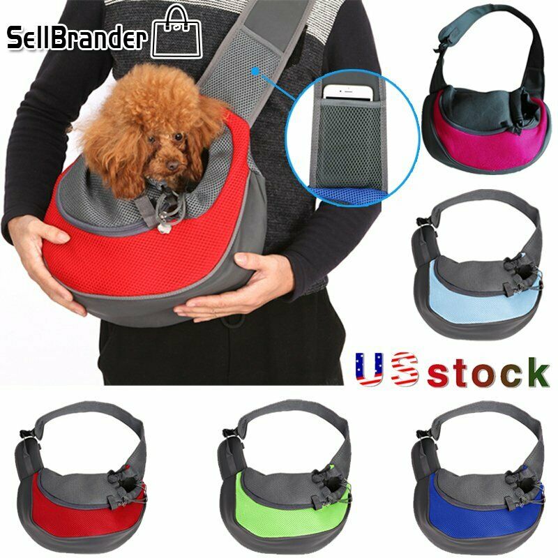 Pet Cat Carrier Puppy Dog Pouch Sling Mesh Backpack Outdoor Shoulder Chest Bag